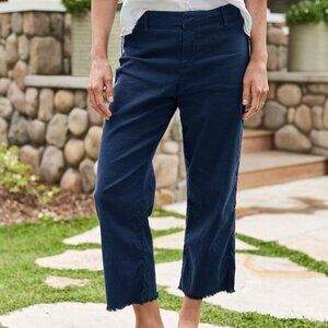 Frank & Eileen Kinsale Navy High Rise Cropped Pants